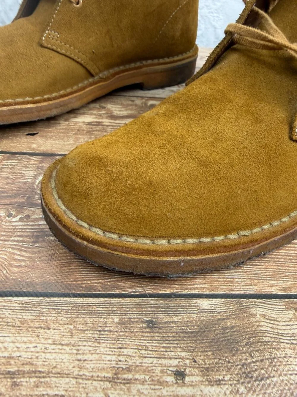 Clarks Men’s Brown Tan Suede Chukka Desert Boots Lace Up Ankle Size 10